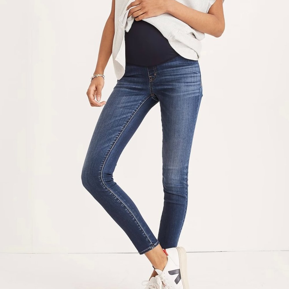 Madewell Maternity Over-the-Belly Skinny Jeans in Danny Wash size 25